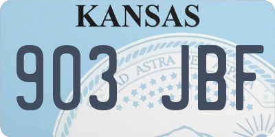 KS license plate 903JBF