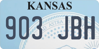 KS license plate 903JBH