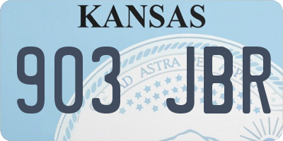KS license plate 903JBR