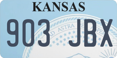 KS license plate 903JBX
