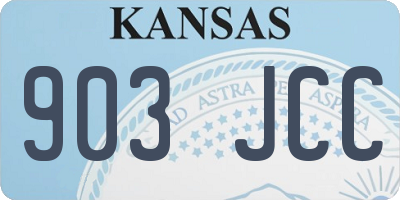 KS license plate 903JCC