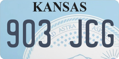 KS license plate 903JCG