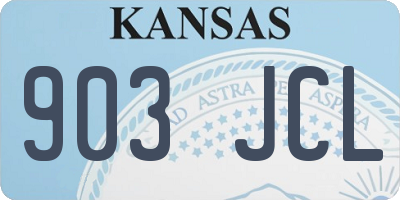KS license plate 903JCL