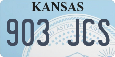 KS license plate 903JCS