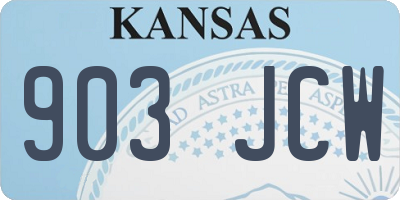 KS license plate 903JCW