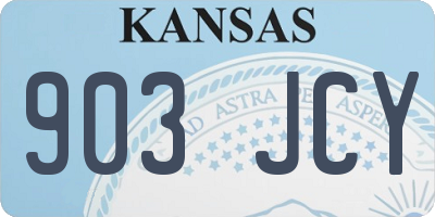 KS license plate 903JCY