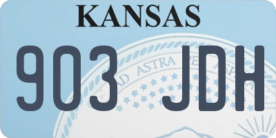 KS license plate 903JDH
