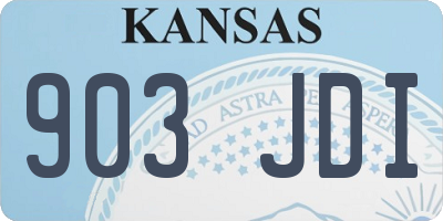 KS license plate 903JDI
