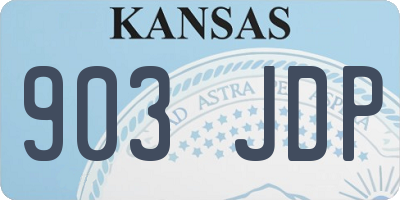 KS license plate 903JDP