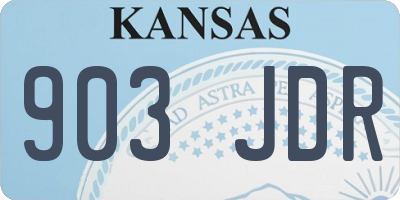 KS license plate 903JDR