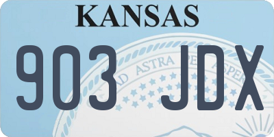 KS license plate 903JDX