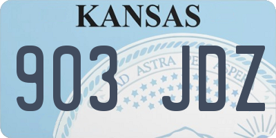 KS license plate 903JDZ