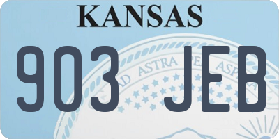 KS license plate 903JEB