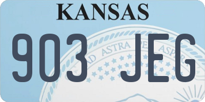 KS license plate 903JEG