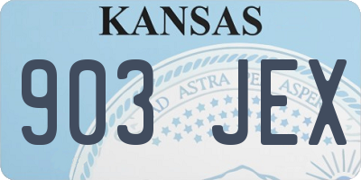 KS license plate 903JEX