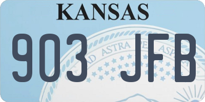 KS license plate 903JFB