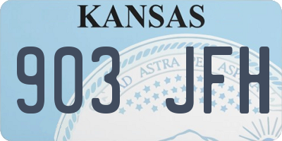 KS license plate 903JFH