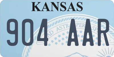 KS license plate 904AAR