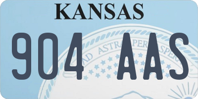 KS license plate 904AAS