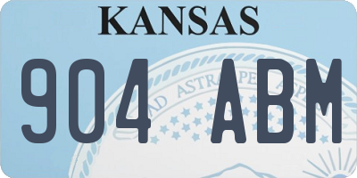 KS license plate 904ABM