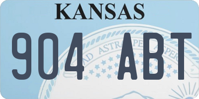 KS license plate 904ABT