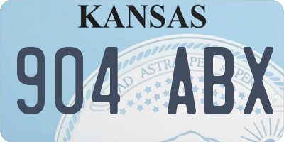 KS license plate 904ABX