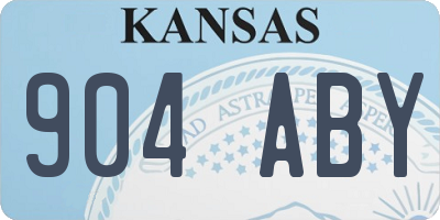 KS license plate 904ABY