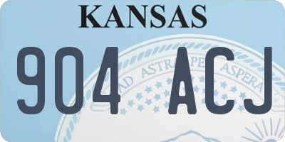 KS license plate 904ACJ