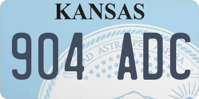 KS license plate 904ADC