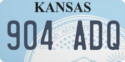 KS license plate 904ADQ