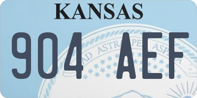 KS license plate 904AEF