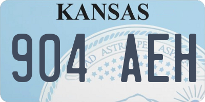 KS license plate 904AEH