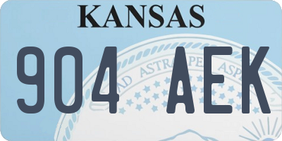 KS license plate 904AEK