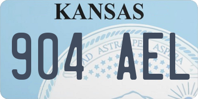 KS license plate 904AEL