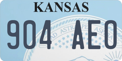 KS license plate 904AEO
