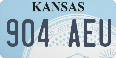 KS license plate 904AEU