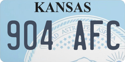 KS license plate 904AFC