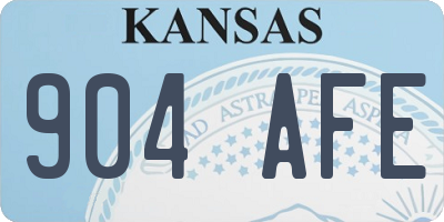 KS license plate 904AFE