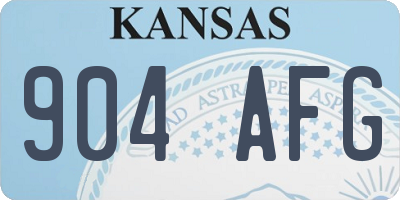 KS license plate 904AFG