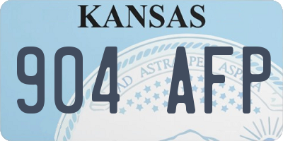 KS license plate 904AFP