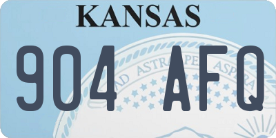 KS license plate 904AFQ
