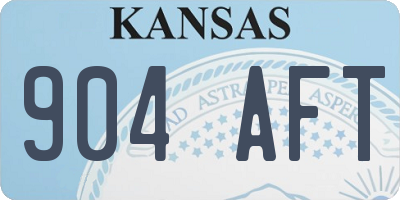 KS license plate 904AFT