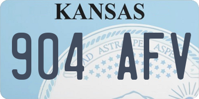 KS license plate 904AFV