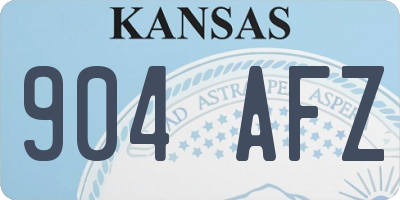 KS license plate 904AFZ