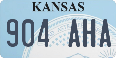 KS license plate 904AHA