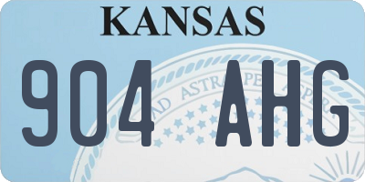 KS license plate 904AHG