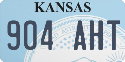 KS license plate 904AHT