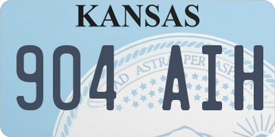 KS license plate 904AIH