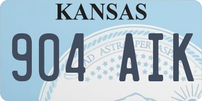 KS license plate 904AIK