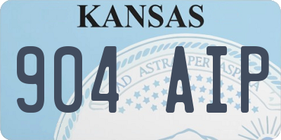 KS license plate 904AIP